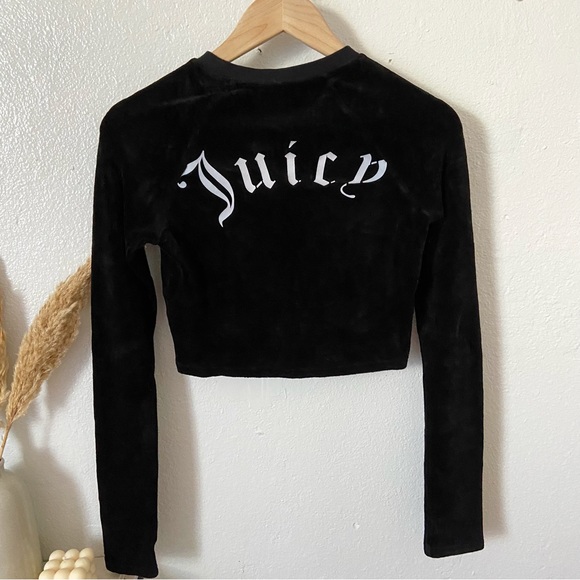 Juicy Couture - Velour Cropped Pullover Top